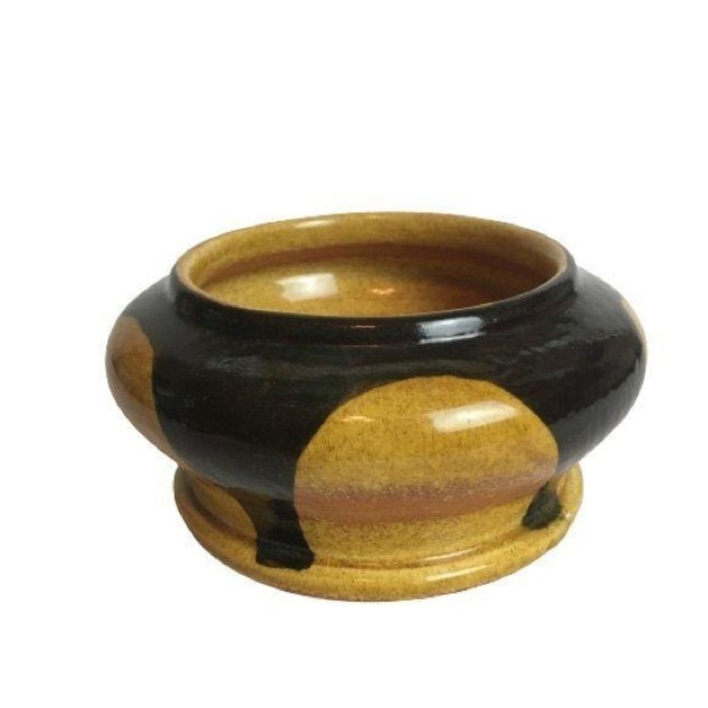 Pottery bowl Gold and Brown Pottery Bowl